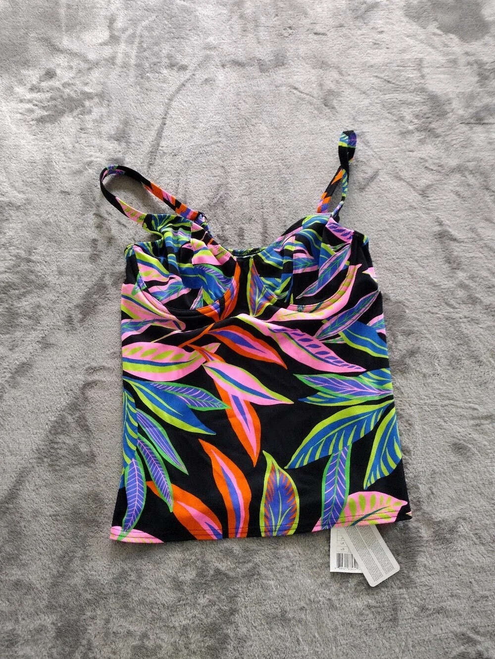 FREYA DESERT DISCO MULTI UNDERWIRE PLUNGE TANKINI TOP SIZE US 30DDD